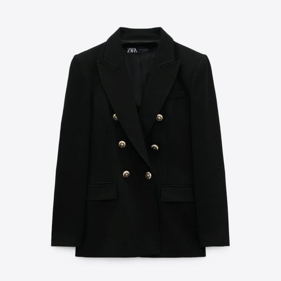 Zara Jackets & Blazers - NWT ZARA Black Tailored Double Breasted Blazer